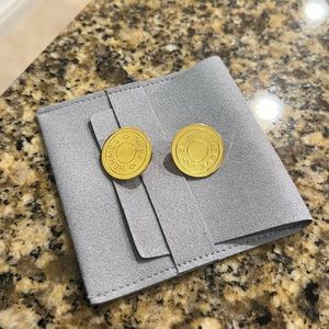 Vintage Hermes | Bijouterie Fantasie Gold-Tone Clip On Earrings